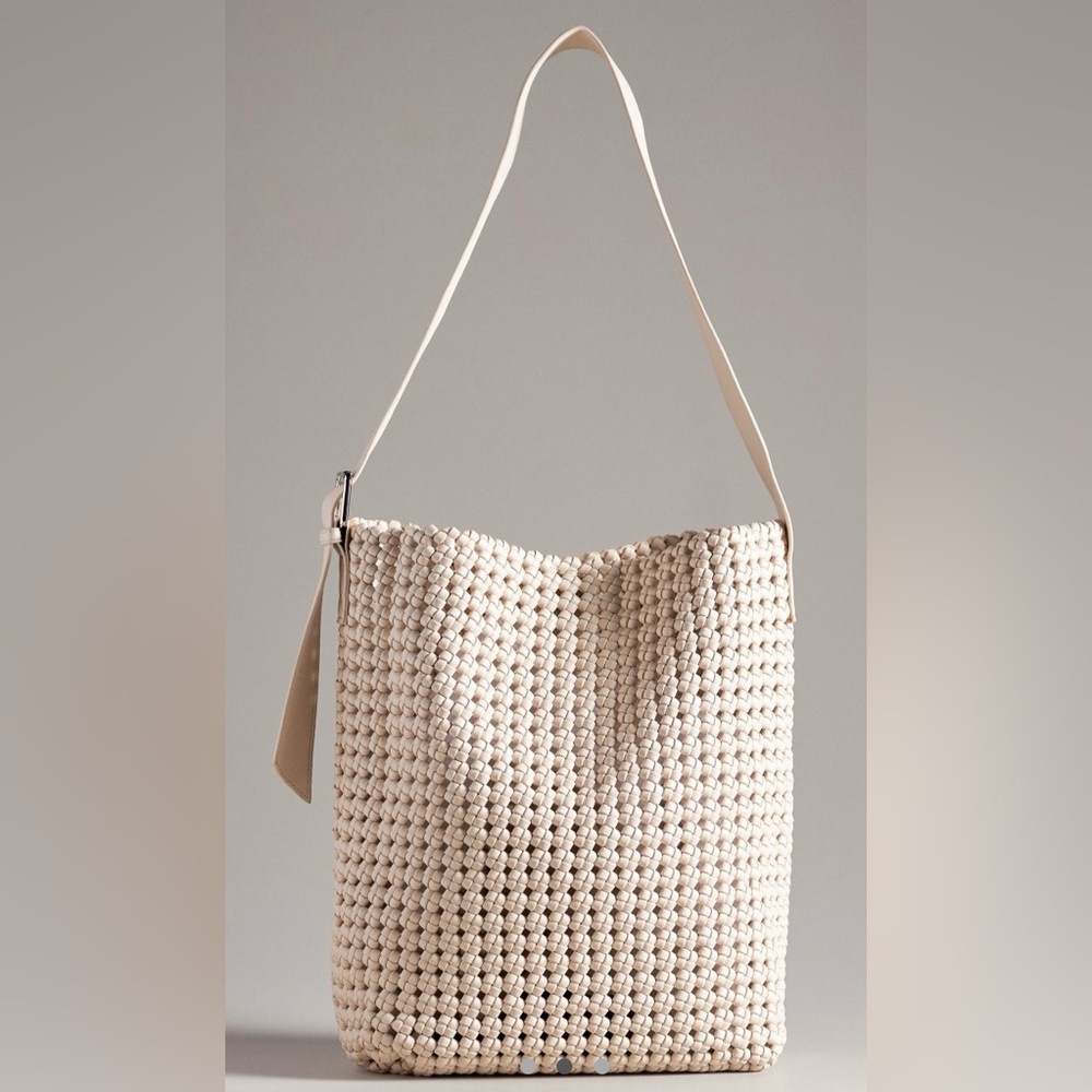 Anthropologie Cream Shoulder Bag